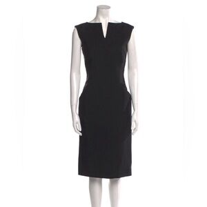 V neck, midi length dress